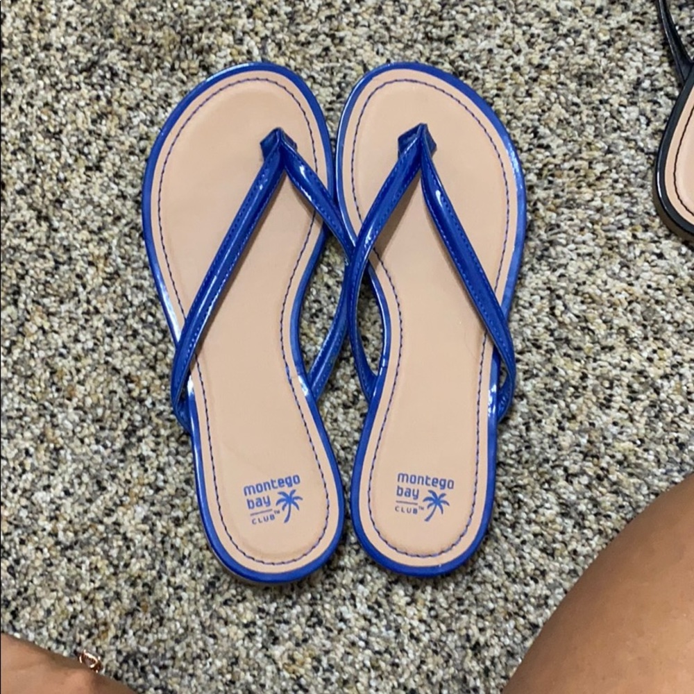 Blue/Brown Flip Flops